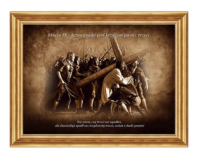 Jezus upada po raz trzeci - Stacja IX - wg rozważań Stefana Wyszyńskiego