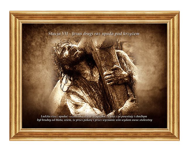 Jezus upada po raz drugi - Stacja VII - wg rozważań Stefana Wyszyńskiego