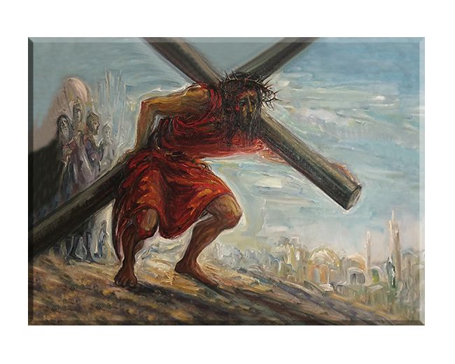 Jezus bierze krzyż na swoje ramiona - Stacja II - Kowno, Litwa