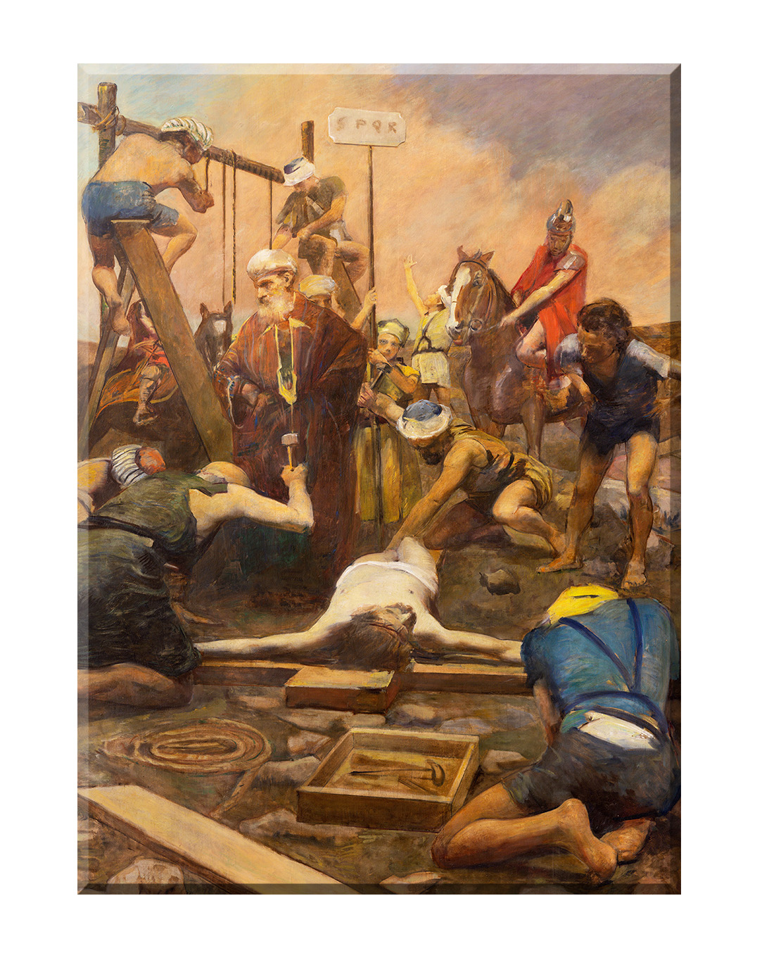 Obraz nieoprawiony w ramę.