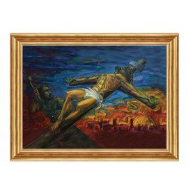 Jezus przybity do krzyża - Stacja XI - Kowno, Litwa