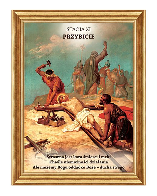 Jezus przybity do krzyża - Stacja XI - Lubaczów II