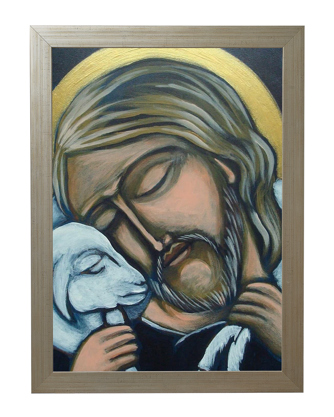 Obraz w rozmiarze 50x70 cm oprawiony w ramę E w kolorze złotym. Szerokość ramy: 4,5 cm.