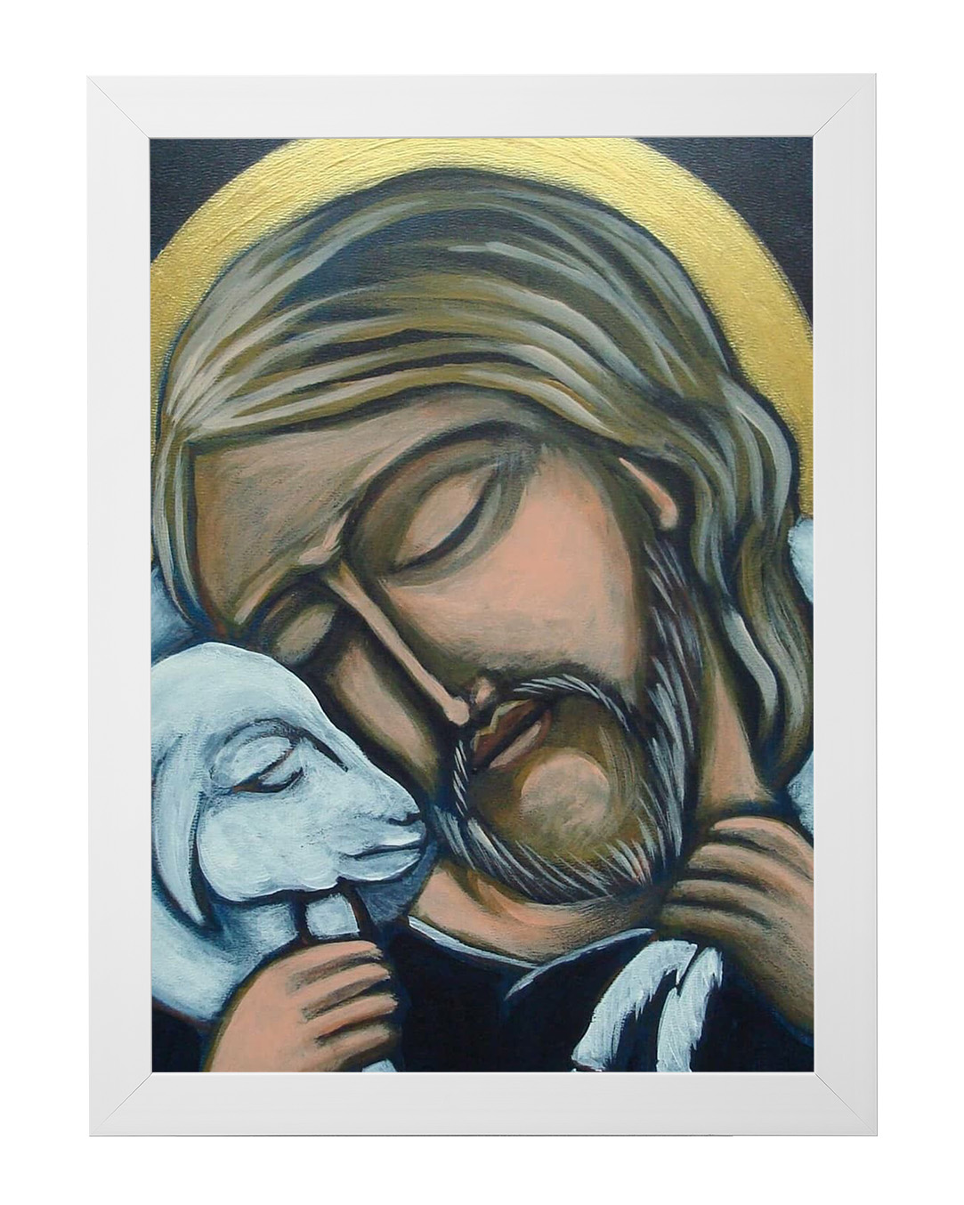 Obraz w rozmiarze 50x70 cm oprawiony w ramę E w kolorze białym. Szerokość ramy: 4,5 cm.