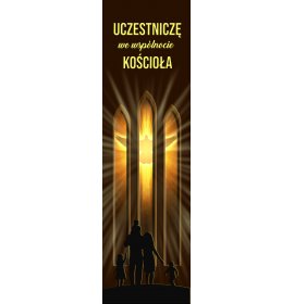 Uczestniczę we Wspólnocie Kościoła - 10 - Baner religijny - 90 x 310 cm