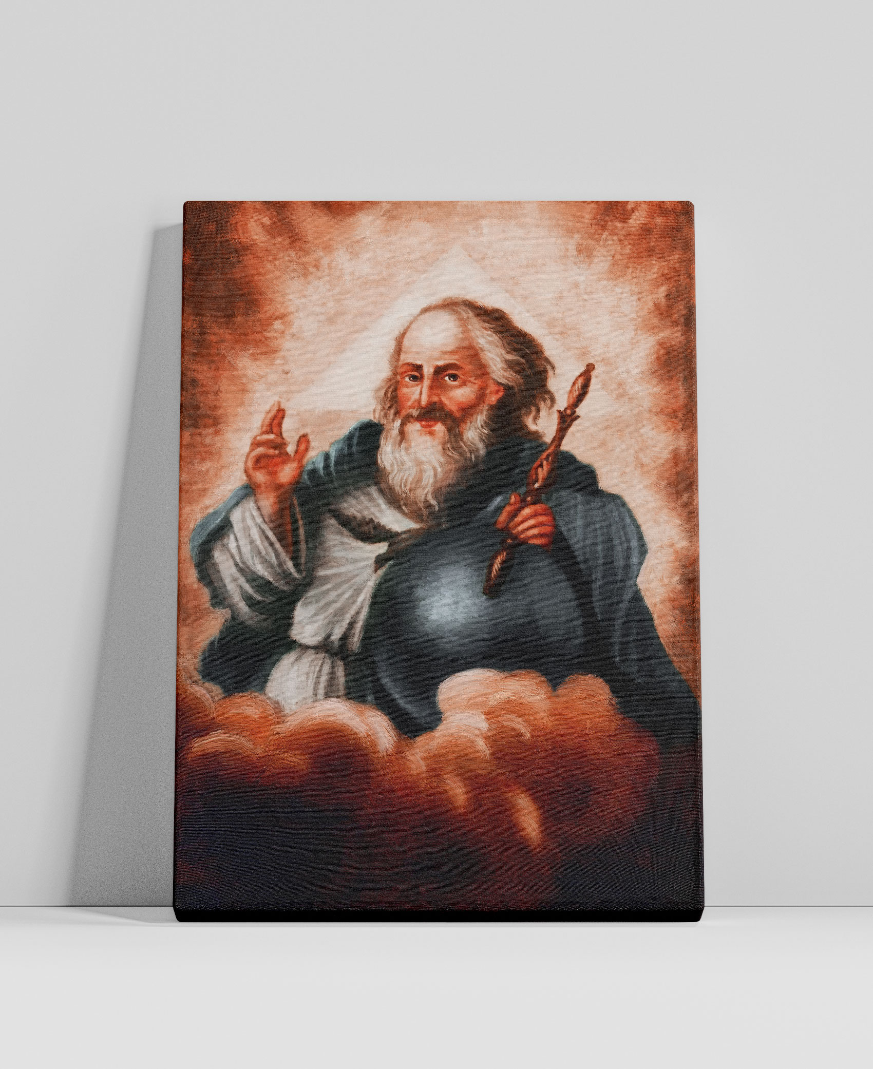 Cudowny obraz Boga Ojca na płótnie.