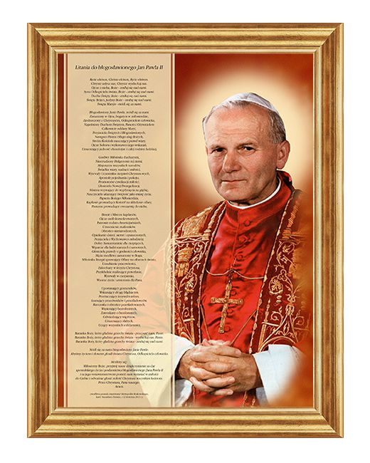Litania do Świętego Jana Pawła II - Obraz z modlitwą