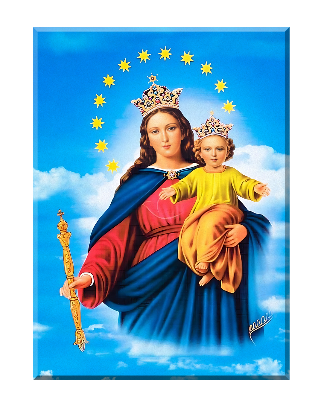 Obraz nieoprawiony w ramę.