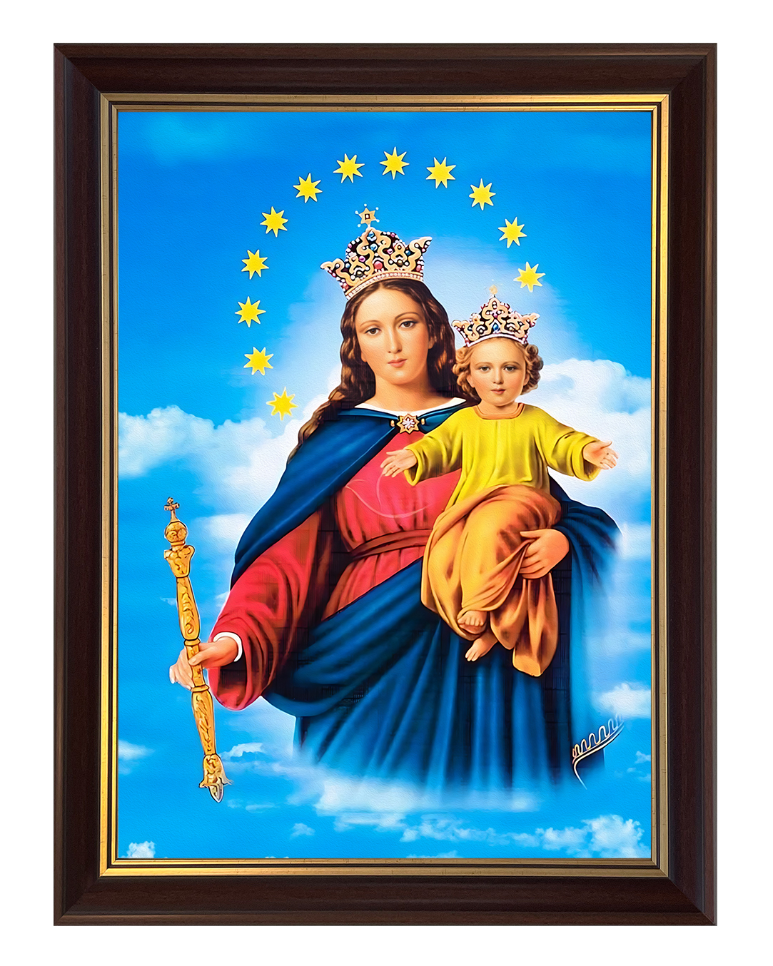 Obraz w rozmiarze 50x70 cm oprawiony w ramę C1. Szerokość ramy ok. 5 cm.