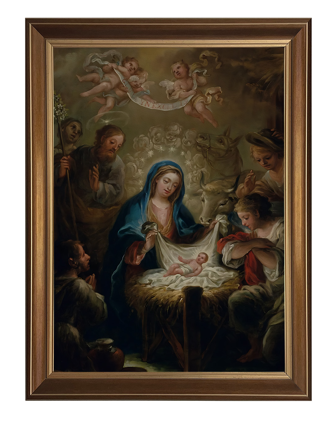 Obraz w rozmiarze 50x70 cm oprawiony w ramę D. Szerokość ramy: 5 cm.