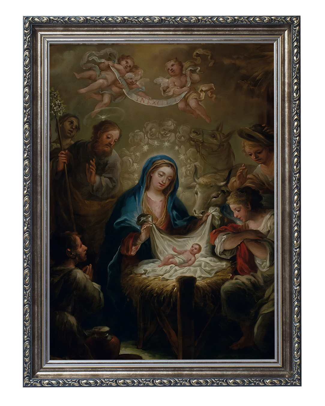 Obraz w rozmiarze 50x70 cm oprawiony w ramę G w kolorze srebrnym. Szerokość ramy: 6 cm.