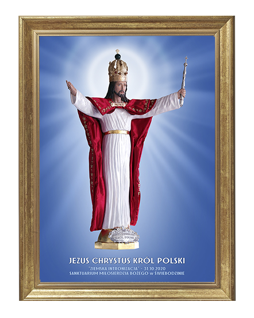 Obraz figury Pana Jezusa Chrystusa Króla Polski ze Świebodzina - 01 - Obraz religijny