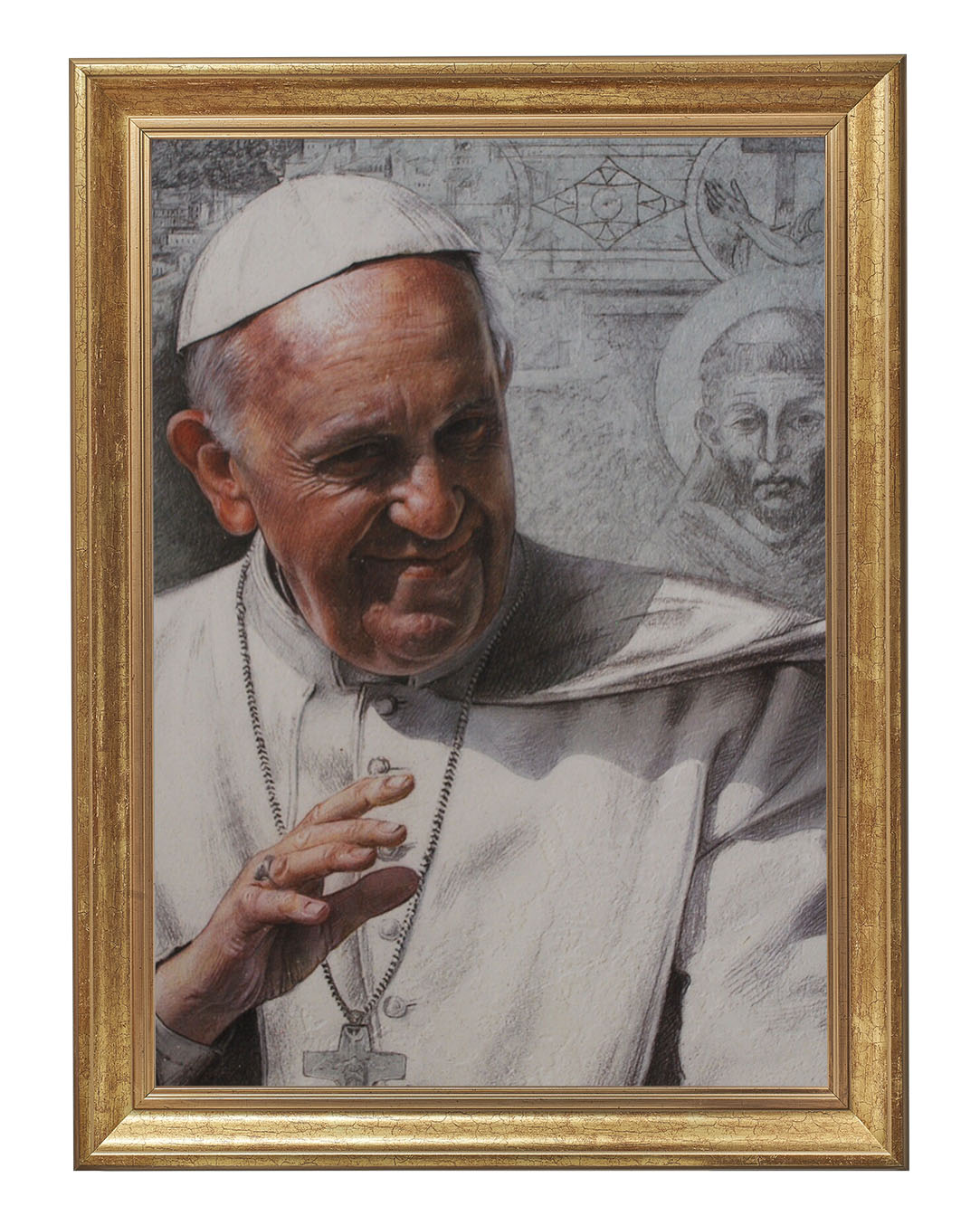 Obraz w rozmiarze 50x70 cm oprawiony w ramę B. Szerokość ramy: 5 cm.