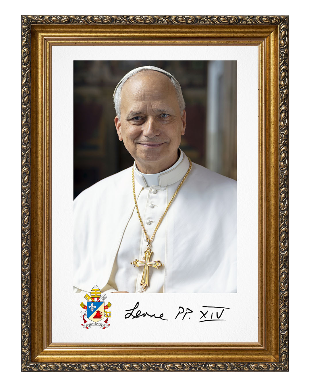 Obraz w rozmiarze 50x70 cm oprawiony w ramę G w kolorze złotym. Szerokość ramy: 6 cm.