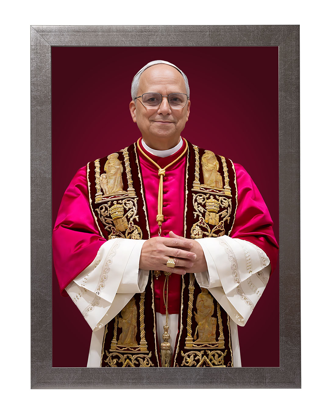 Obraz w rozmiarze 50x70 cm oprawiony w ramę E w kolorze srebrnym. Szerokość ramy: 4,5 cm.