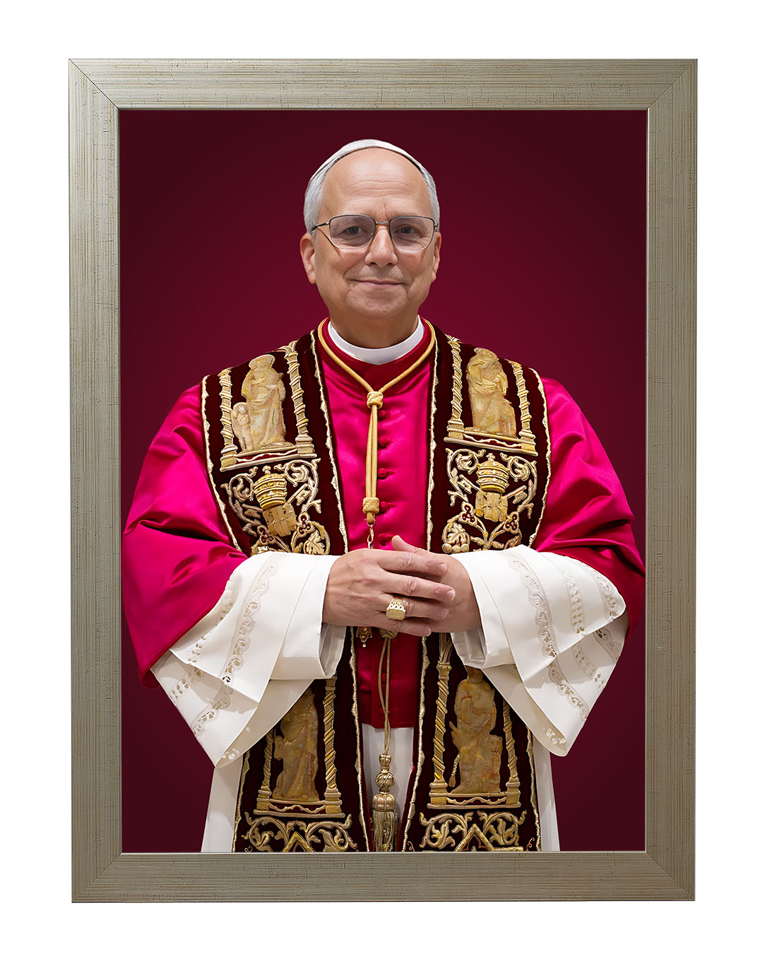 Obraz w rozmiarze 50x70 cm oprawiony w ramę E w kolorze złotym. Szerokość ramy: 4,5 cm.