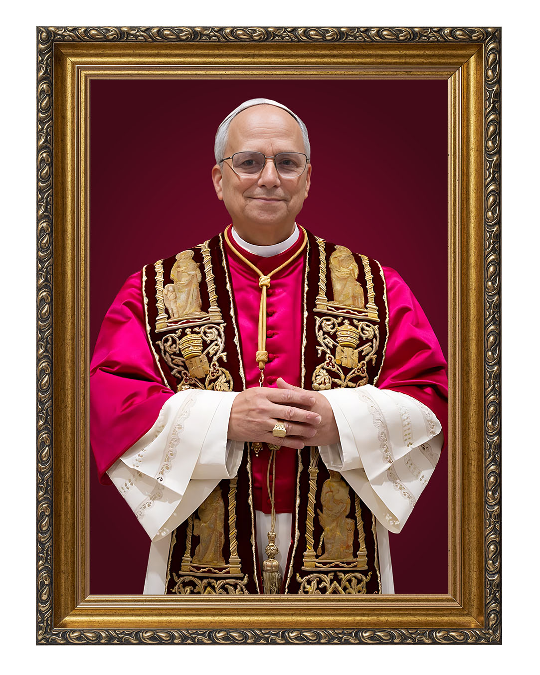 Obraz w rozmiarze 50x70 cm oprawiony w ramę G w kolorze złotym. Szerokość ramy: 6 cm.