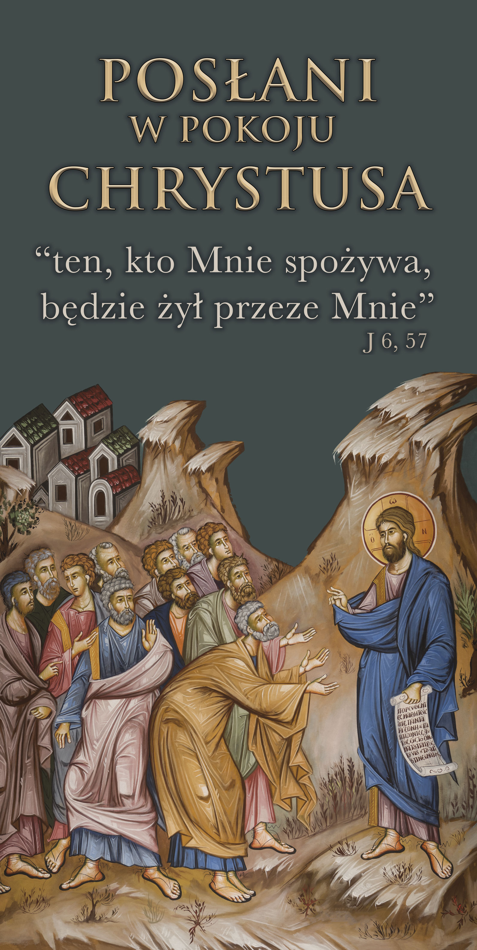 Posłani w pokoju Chrystusa - 02 - Baner religijny - 100x200