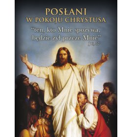 Posłani w pokoju Chrystusa - 04 - Baner religijny - 150x200