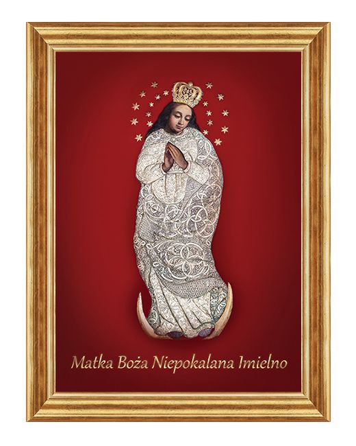 Sanktuarium w Imielnie - Matka Boża Niepokalana - 02 - Napis - Obraz religijny