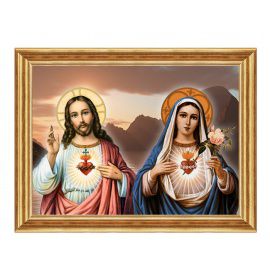 Serce Jezusa - Serce Maryi - Matka Boża i Jezus - 03 - Obraz religijny