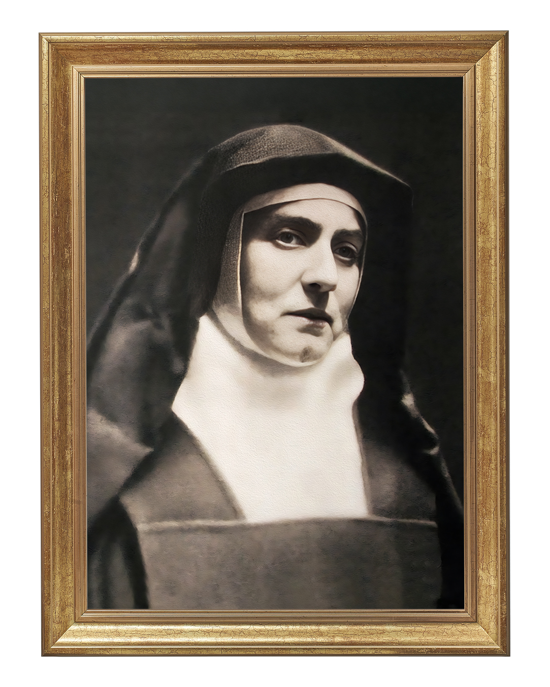 Obraz w rozmiarze 50x70 cm oprawiony w ramę B. Szerokość ramy: 5 cm.