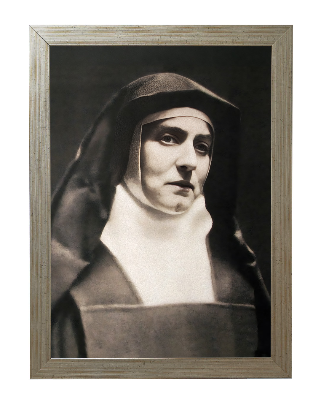 Obraz w rozmiarze 50x70 cm oprawiony w ramę E w kolorze złotym. Szerokość ramy: 4,5 cm.