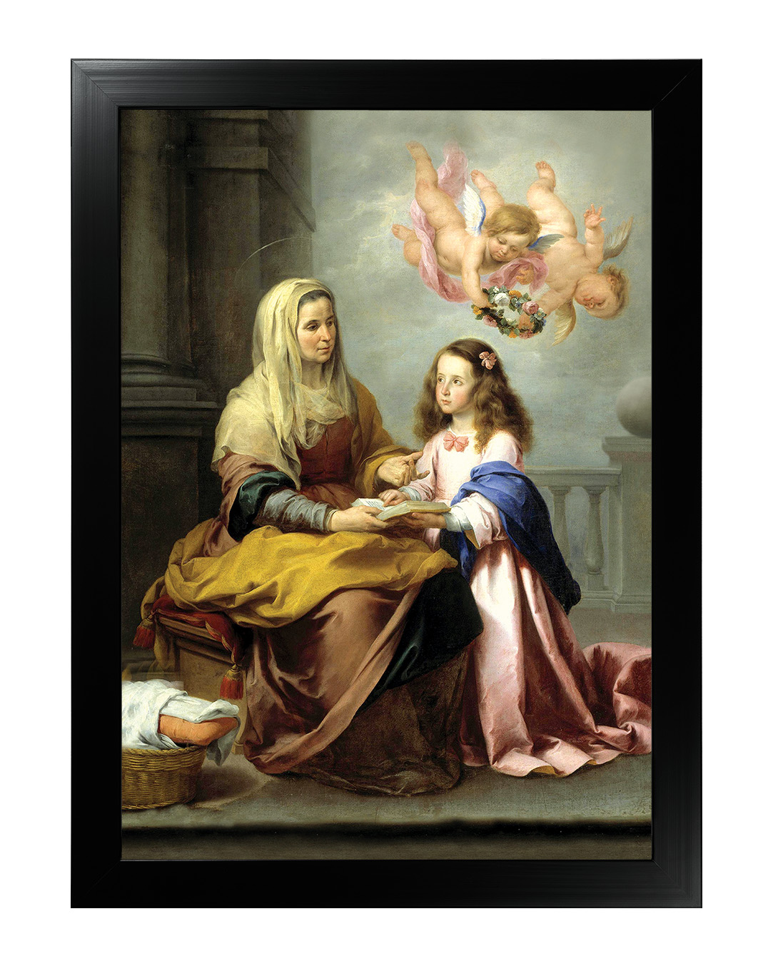 Obraz w rozmiarze 50x70 cm oprawiony w ramę E w kolorze czarnym. Szerokość ramy: 4,5 cm.