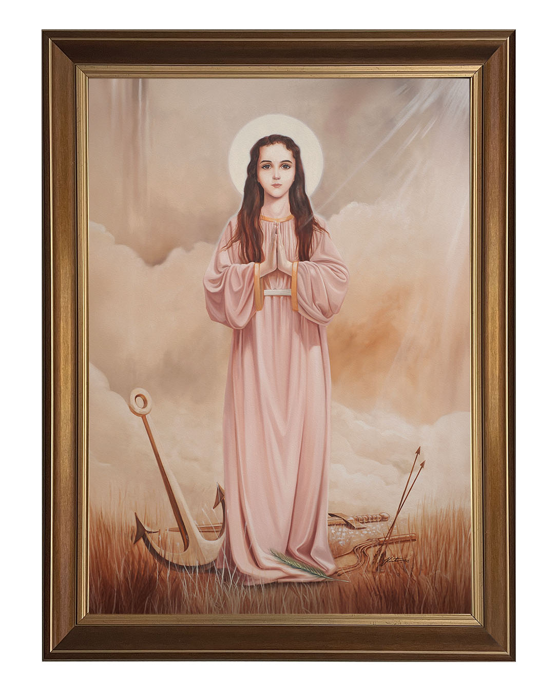 Obraz w rozmiarze 50x70 cm oprawiony w ramę D. Szerokość ramy: 5 cm.