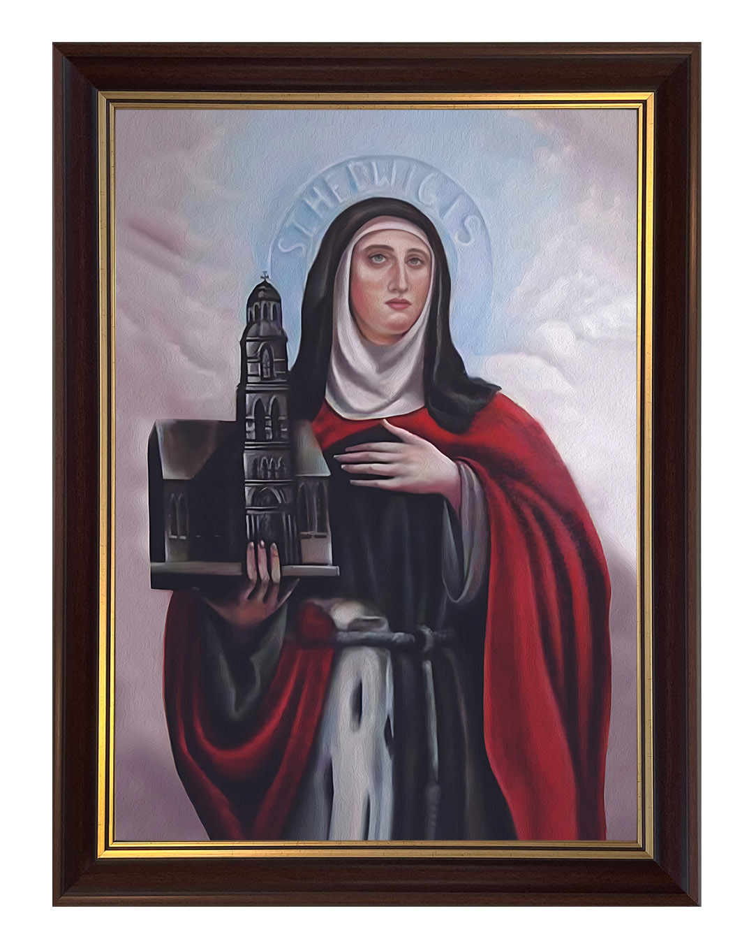 Obraz w rozmiarze 50x70 cm oprawiony w ramę C1. Szerokość ramy ok. 5 cm.