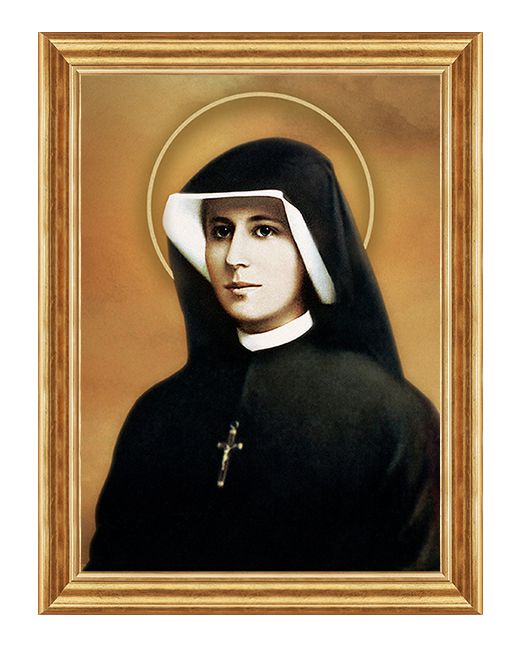 Święta Siostra Faustyna Kowalska - 08 - Lewa - Aureola - Obraz religijny
