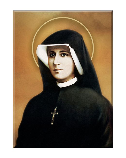 Święta Siostra Faustyna Kowalska - 08 - Lewa - Aureola - Obraz religijny