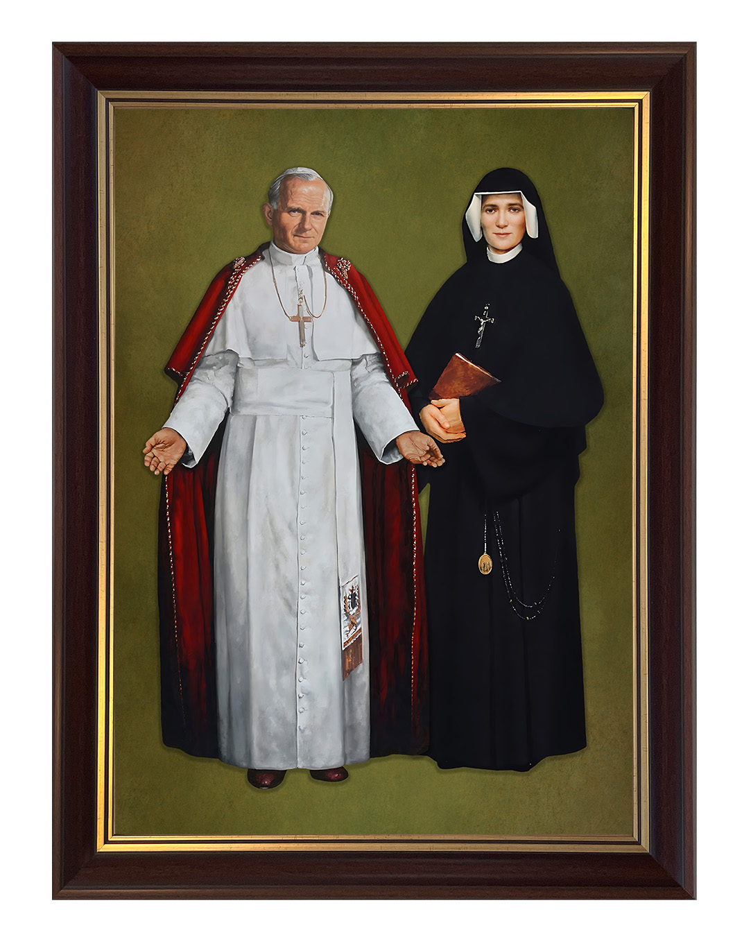 Obraz w rozmiarze 50x70 cm oprawiony w ramę C1. Szerokość ramy ok. 5 cm.