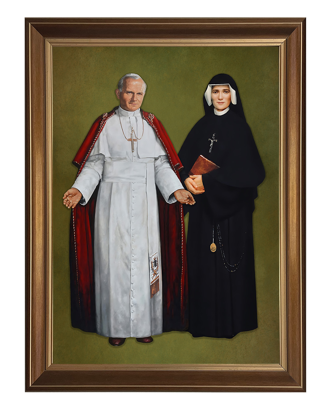 Obraz w rozmiarze 50x70 cm oprawiony w ramę D. Szerokość ramy ok. 5 cm.