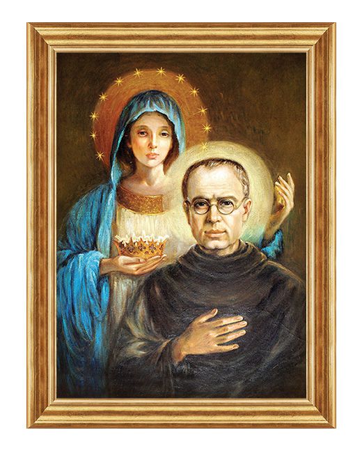 Swiety Makmsymilian Maria Kolbe - Bazylika Węgrów - Obraz religijny