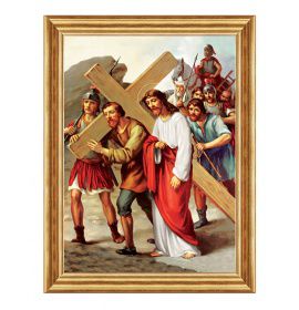 Szymon pomaga nieść krzyż Jezusowi - Stacja V - Florencja