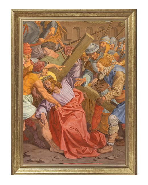 Szymon pomaga nieść krzyż Jezusowi - Stacja V - Wiedeń