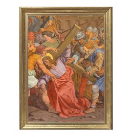 Szymon pomaga nieść krzyż Jezusowi - Stacja V - Wiedeń