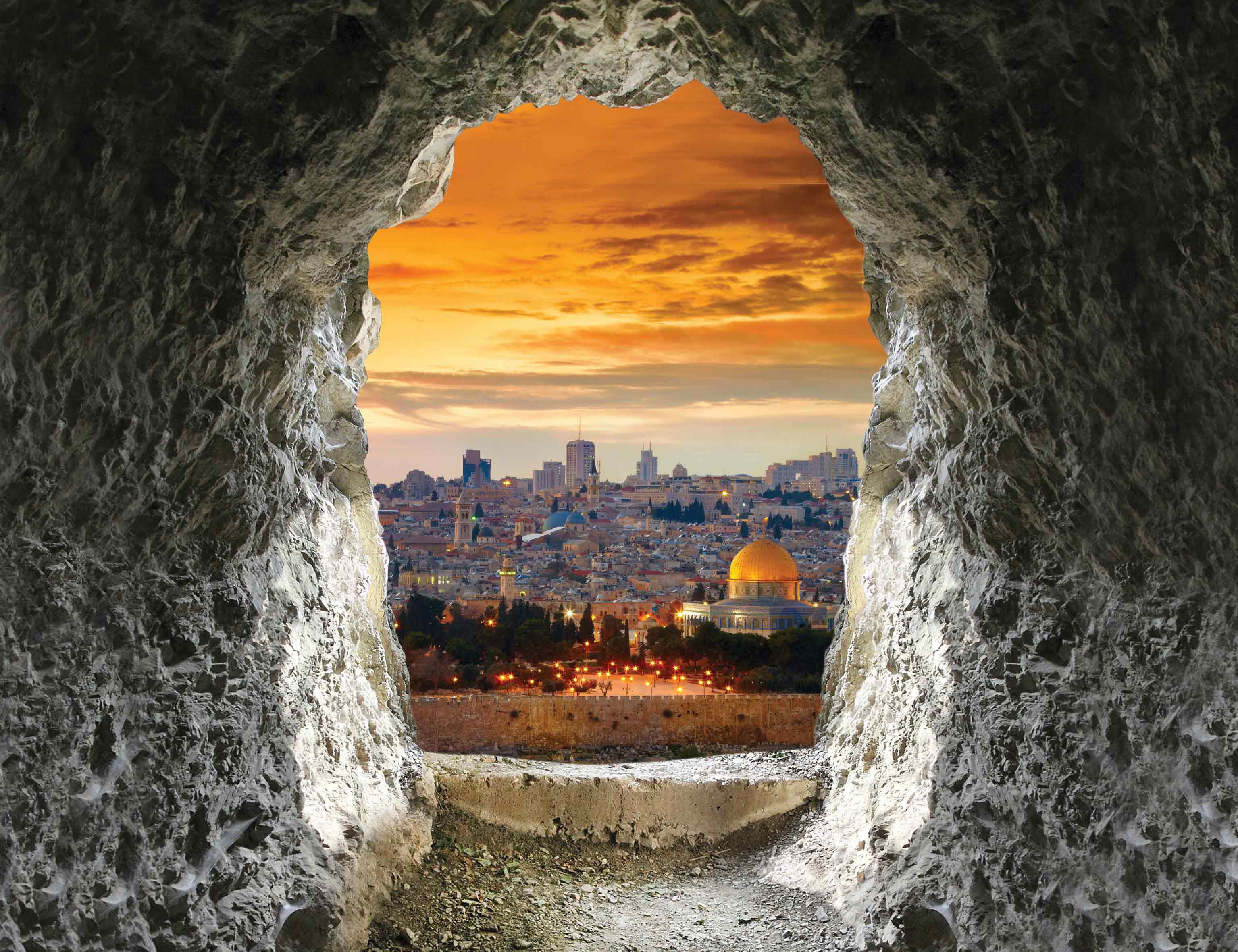 Tło grobu pańskiego - 01 - Baner religijny - 260x200 cm