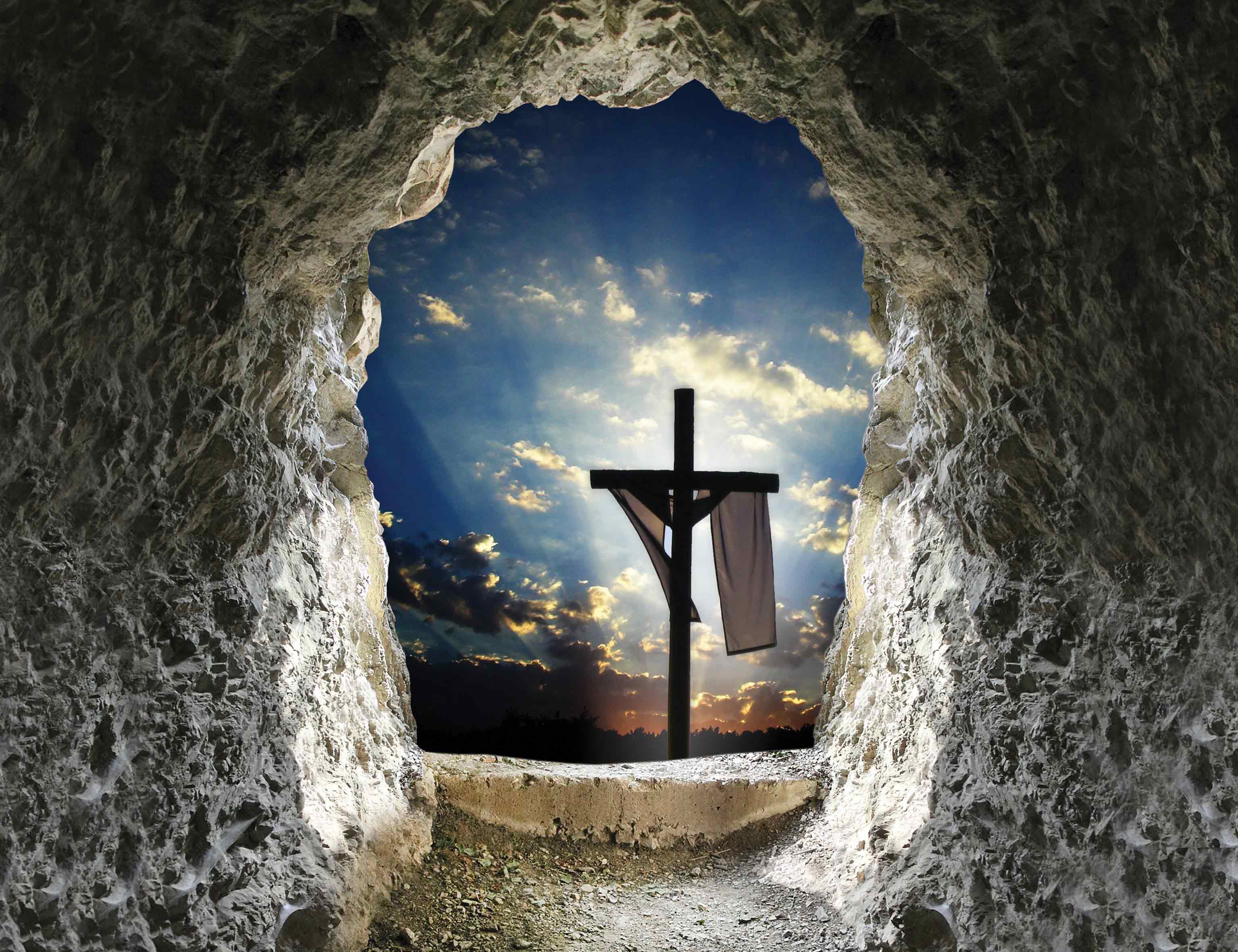 Tło grobu pańskiego - 10 - Baner religijny - 260x200 cm