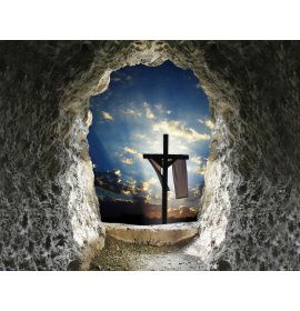 Tło grobu pańskiego - 10 - Baner religijny - 260x200 cm