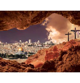 Tło grobu pańskiego - 12 - Baner religijny - 260x200 cm