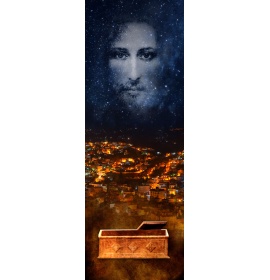 Tło Grobu Pańskiego - 19 - Baner religijny - 110x310 cm