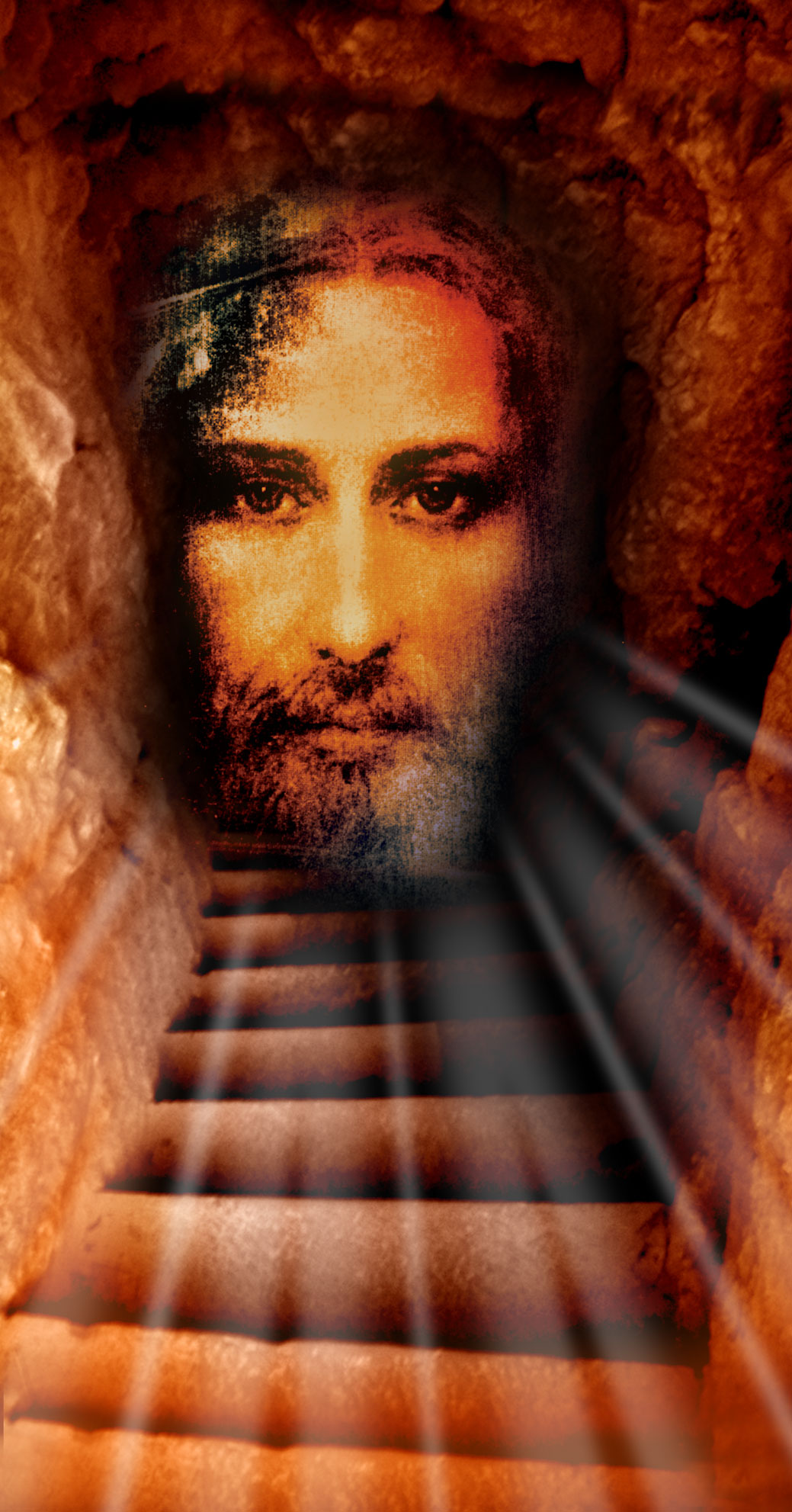 Tło Grobu Pańskiego - 20 - Baner religijny - 110x210 cm