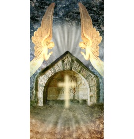 Tło Grobu Pańskiego - 23 - Baner religijny - 160x300 cm