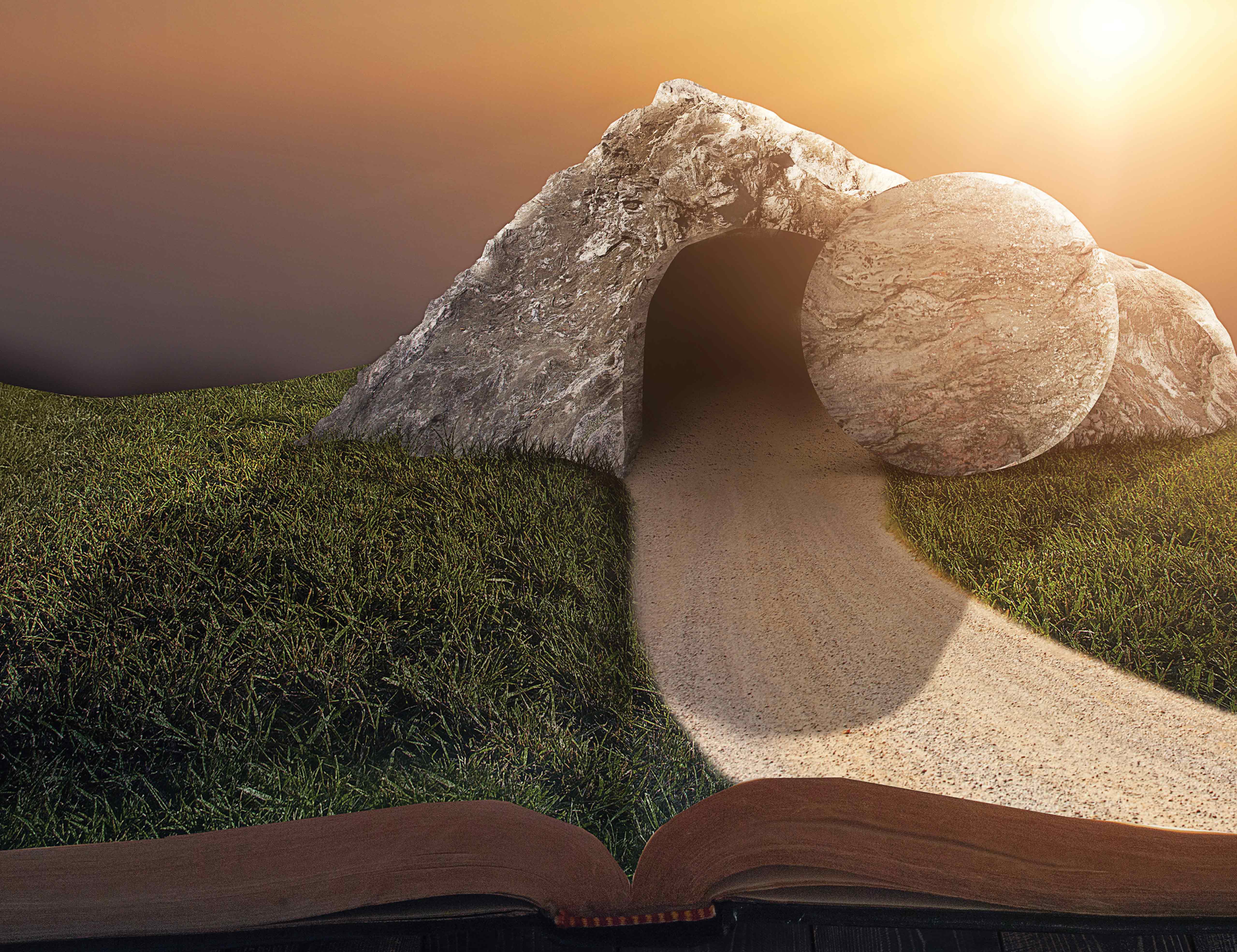 Tło grobu pańskiego - 27 - Baner religijny - 260x200 cm