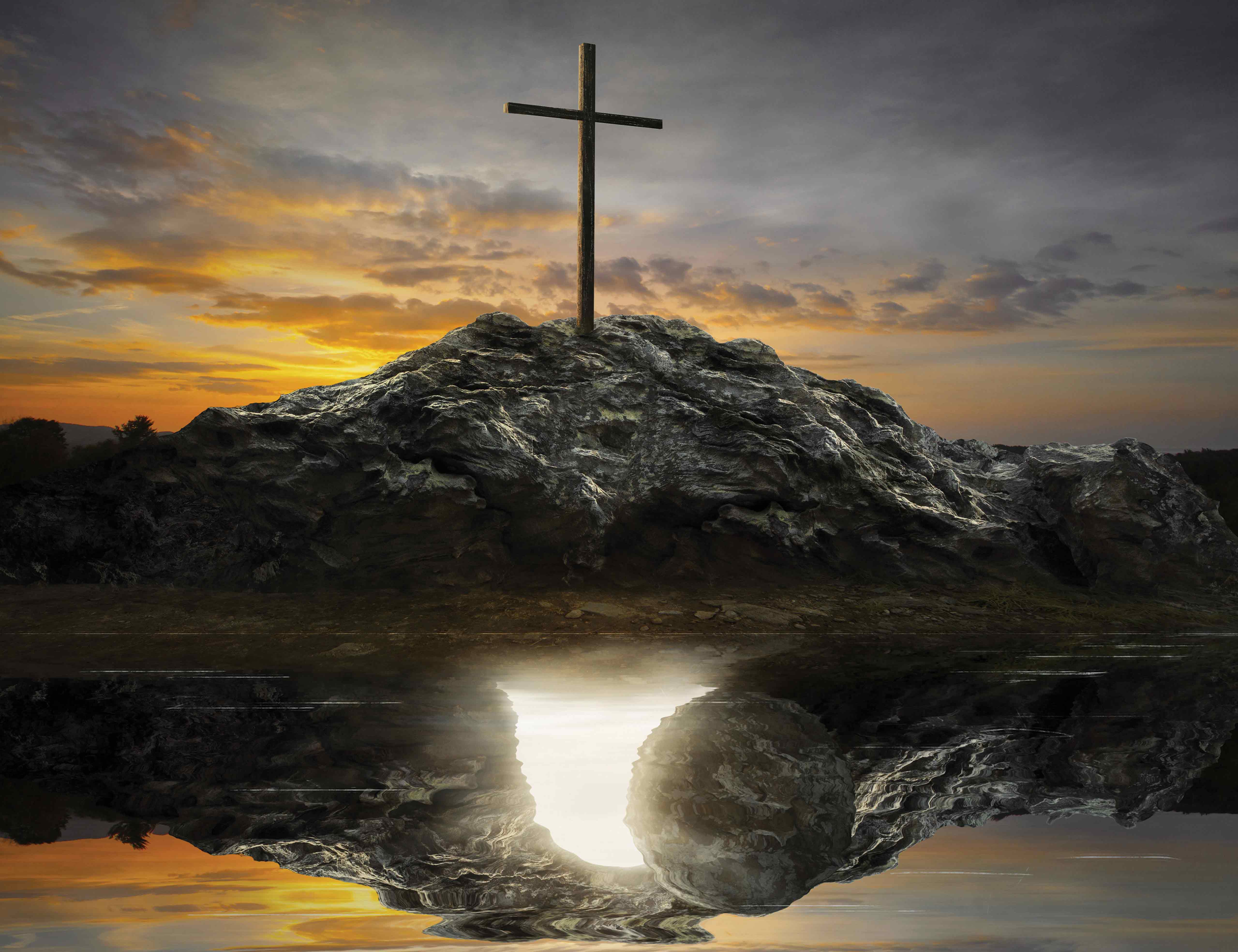 Tło grobu pańskiego - 30 - Baner religijny - 260x200 cm