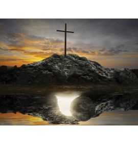 Tło grobu pańskiego - 30 - Baner religijny - 260x200 cm