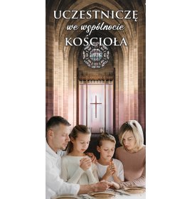 Uczestniczę we Wspólnocie Kościoła - 05 - Baner religijny - 100 x 200 cm