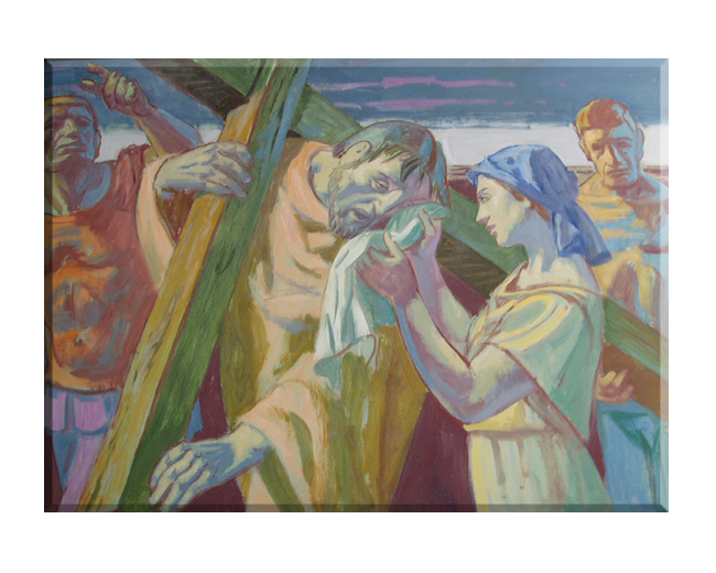 Weronika ociera twarz Jezusowi - Stacja VI - Londyn